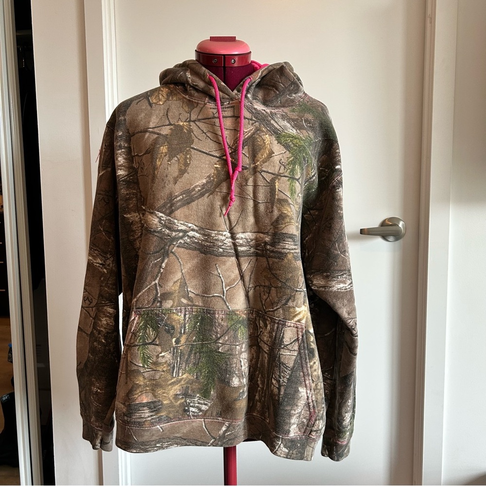 Realtree Camouflage Hoodie with Pink Highlights